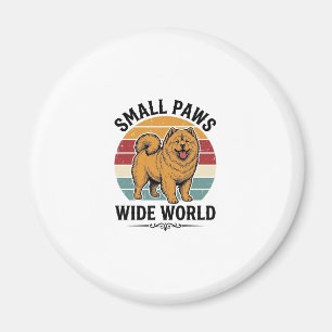 Chow Chow Shirt Small Paws Wide World Vintage Dog Magnet