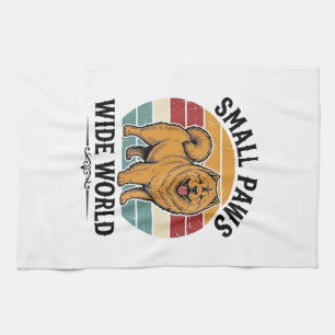 Chow Chow Shirt Small Paws Wide World Vintage Dog  Tea Towel