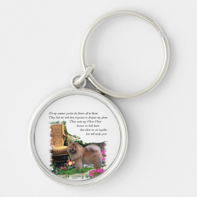 Chow Chow Summer Garden Key Ring (Front)