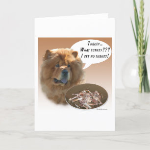 Chow Chow Turkey Holiday Card