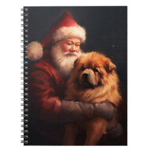 Chow Chow With Santa Claus Festive Christmas  Notebook