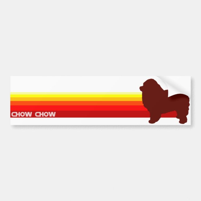 Chow Chow With Stripes Bumper Sticker (Front)