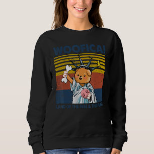Chow Chow Woofica Land Of The Free Furry   Pet Dog Sweatshirt
