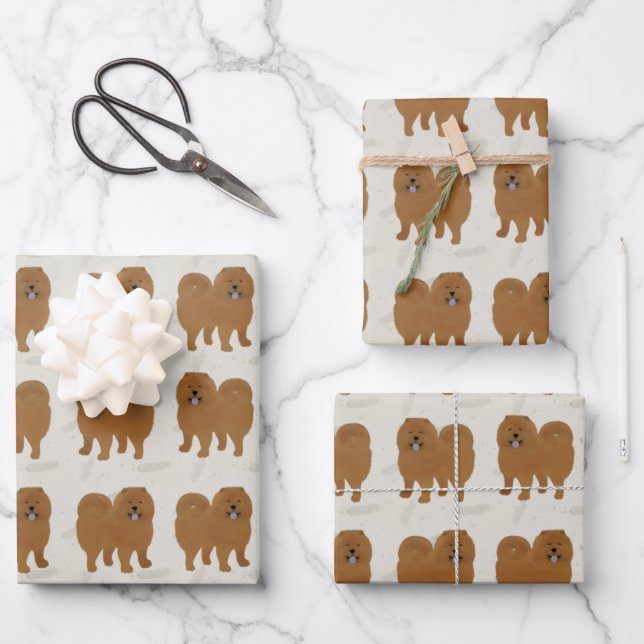 Chow Chow Wrapping Paper Sheets (Front)