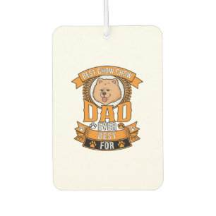 Chow Dad Dog Ever Wreath Paw Prints Car Air Freshener