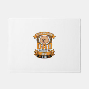 Chow Dad Dog Ever Wreath Paw Prints Doormat