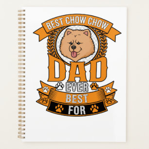 Chow Dad Dog Ever Wreath Paw Prints Planner