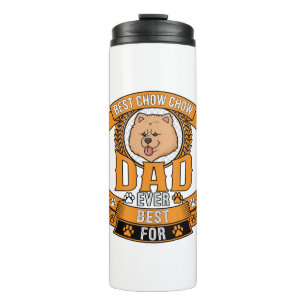 Chow Dad Dog Ever Wreath Paw Prints Thermal Tumbler