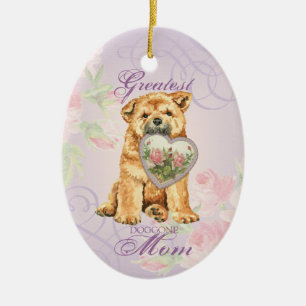 Chow Heart Mum Ceramic Ornament