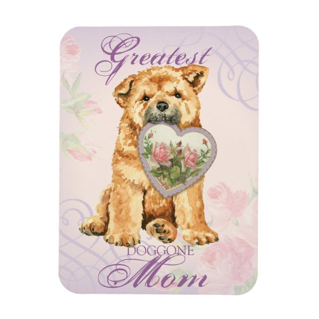 Chow Heart Mum Magnet (Vertical)
