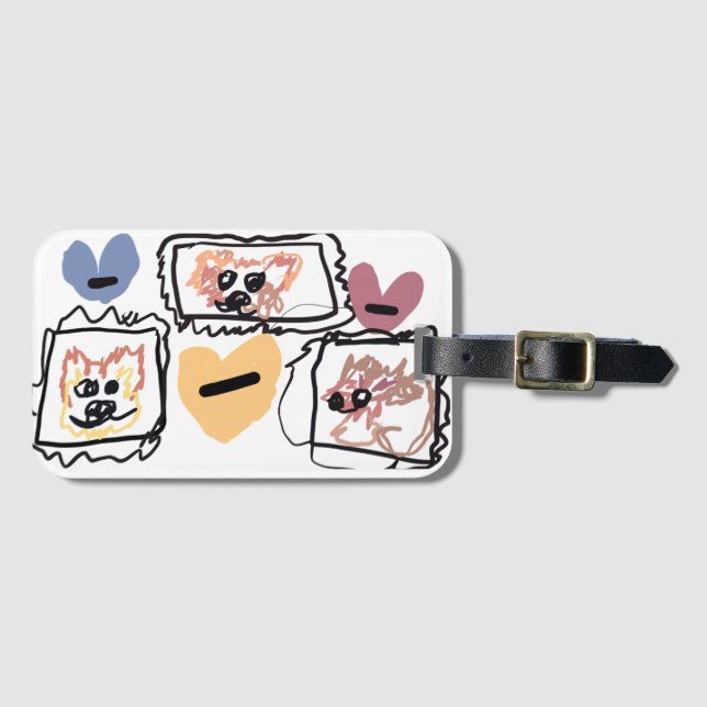 Chow Hearts  Luggage Tag (Front Horizontal)