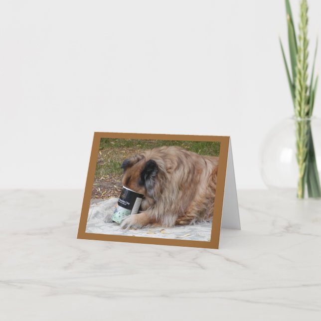 Chow  loves ice cream Valentines Day card (Front)