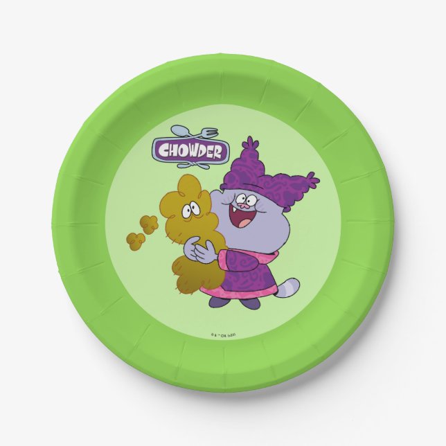 Chowder and Kimchi Paper Plate (Front)
