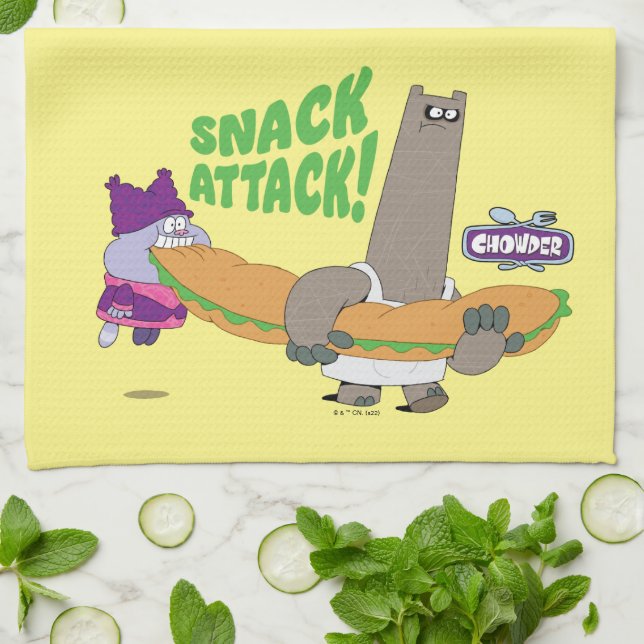 Chowder and Shnitzel Tea Towel (Folded)