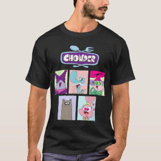 Chowder Main Characters Bo Panels Collage friends T-Shirt