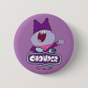Chowder Waving 6 Cm Round Badge