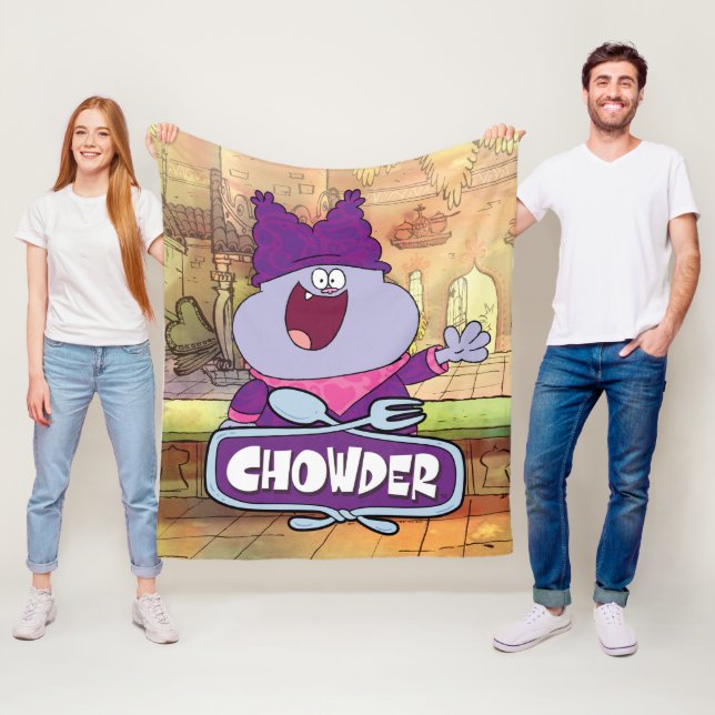 Chowder Waving Fleece Blanket (In Situ)