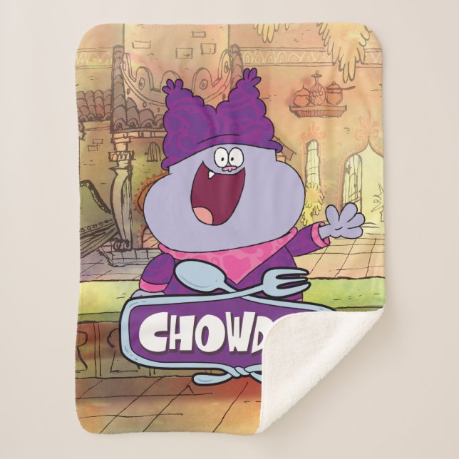 Chowder Waving Sherpa Blanket (Front)