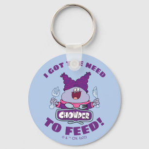 Chowder With Fork and Knife Key Ring