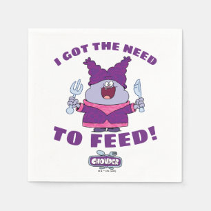 Chowder With Fork and Knife Napkin