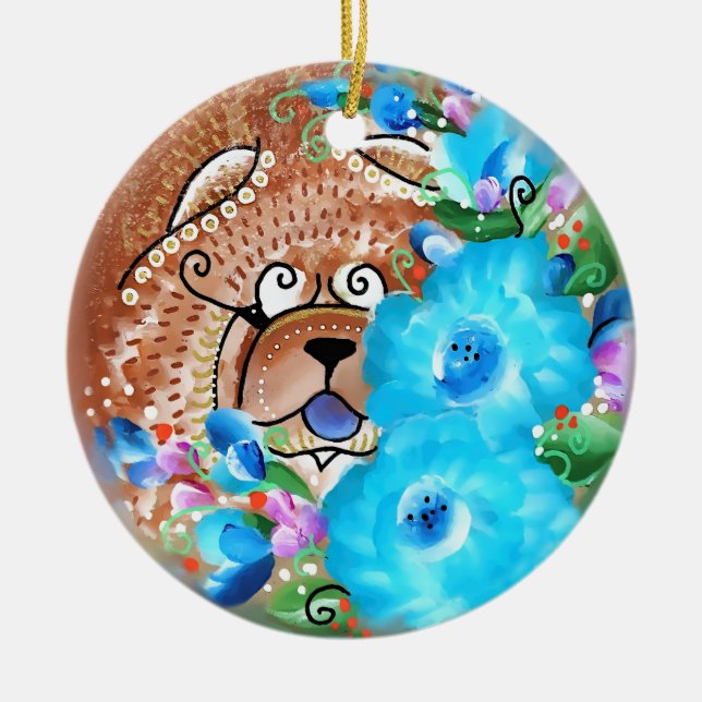 CHOWLIDAY IN KAUAI CERAMIC TREE DECORATION (Front)