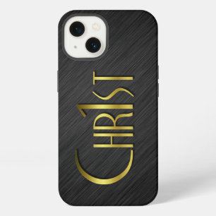 Chr1st - Gold on Brushed Metal iPhone 13 Case