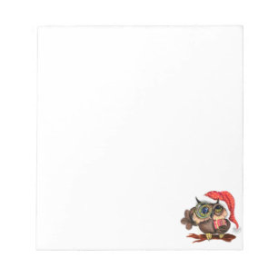 Chriastmas Notepad Baby Owl Iwith Gift