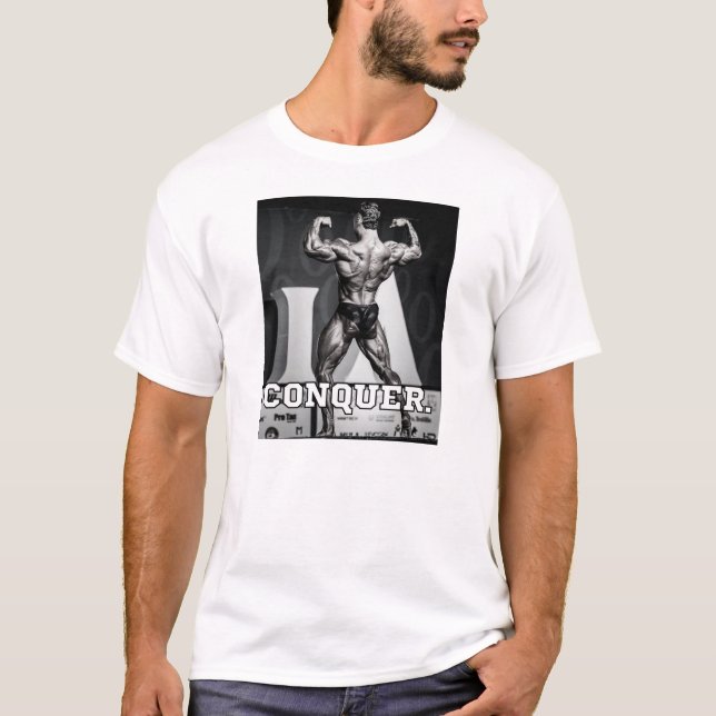 Chris Bumstead Mr Olympia - CBUM Bodybuilding Conq T-Shirt (Front)