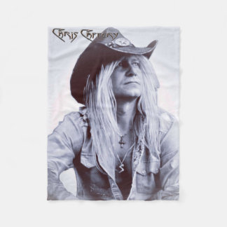 Chris Caffery Portrait Black & White Fleece Blanket