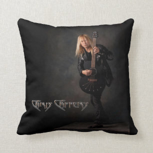 Chris Caffery with Babicz Guitar Throw Pillow