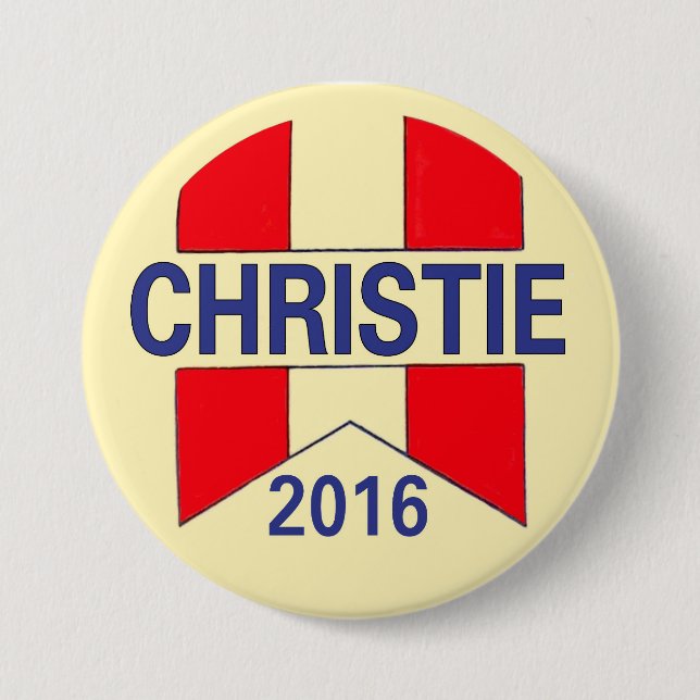 Chris Christie 2016 7.5 Cm Round Badge (Front)