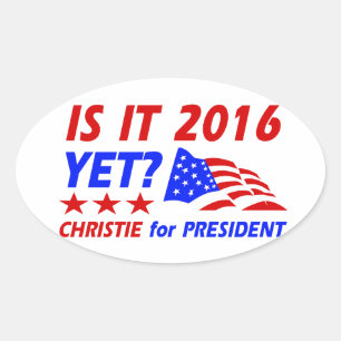 Chris Christie for President designs Oval Sticker