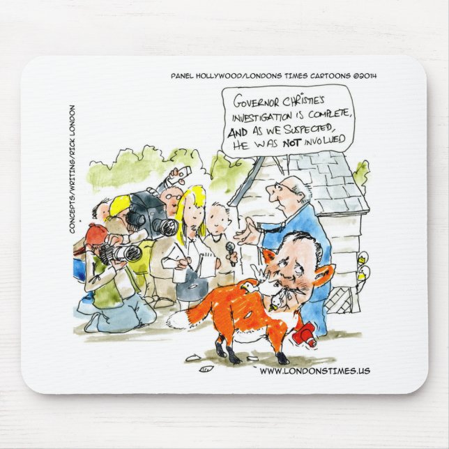 Chris Christie Like A Fox Funny Mouse Pad (Front)
