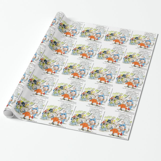 Chris Christie Like A Fox Funny Wrapping Paper (Unrolled)