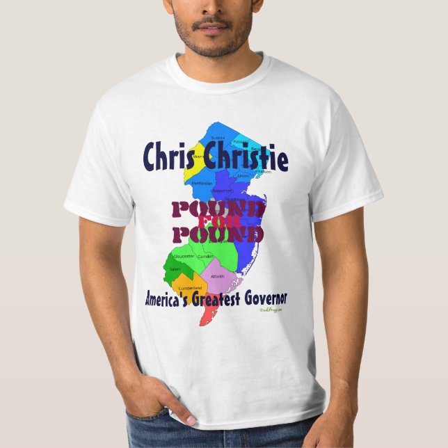 Chris Christie Pound For Pound T-Shirt (Front)