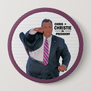 Chris Christie President in 2016 10 Cm Round Badge