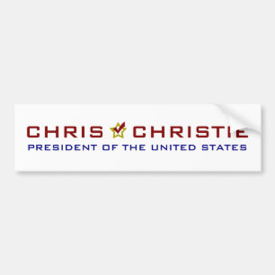 Chris Christie President USA V2 Bumper Sticker