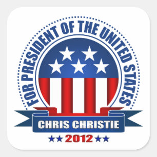 Chris Christie Square Sticker