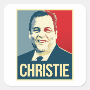 Chris Christie Square Sticker