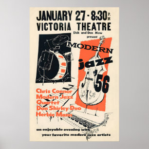 Chris Connor - MJQ - Don Shirley - Herbie Mann Poster