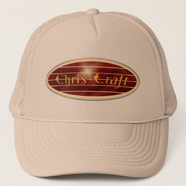 chris Craft  Boats oval Trucker Hat (Front)