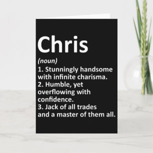 Chris Definition Personalised Name Funny Birthday  Card