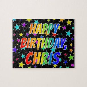 "CHRIS" First Name, Fun "HAPPY BIRTHDAY" Jigsaw Puzzle