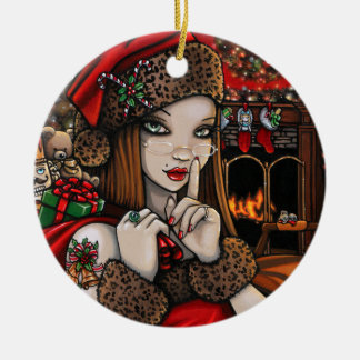 Chris Happy Holidays Traditional Christmas  Ceramic Ornament