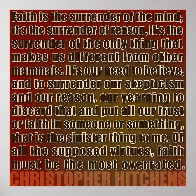 Chris Hitchens Surrender of Reason (Reds) Poster (Front)