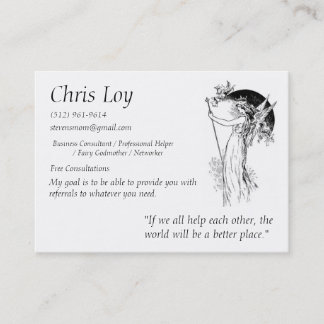 Chris Loy Fairy Godmother Business Card