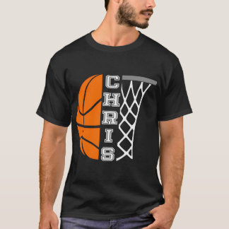 Chris Name Personalised Basketball Player Graphic  T-Shirt