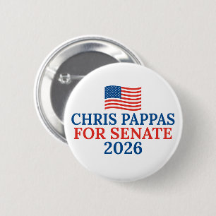 Chris Pappas for Senate 2026 Election 6 Cm Round Badge