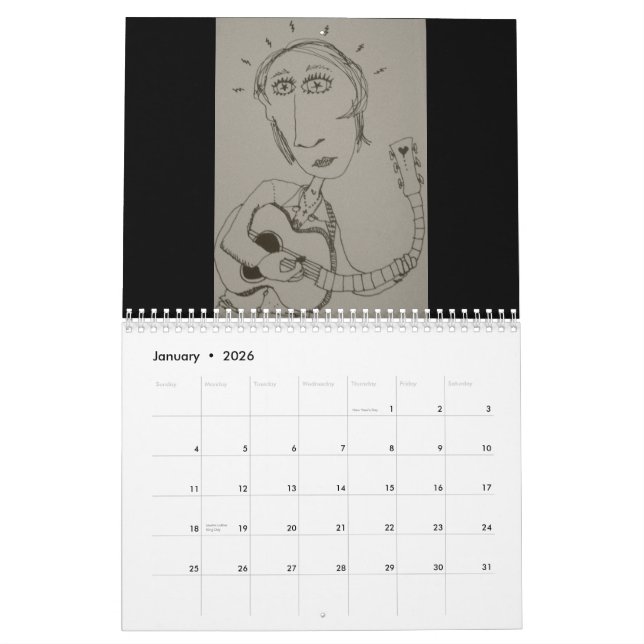 Chris Taylor Music and Art Calendar 2008 (Jan 2026)