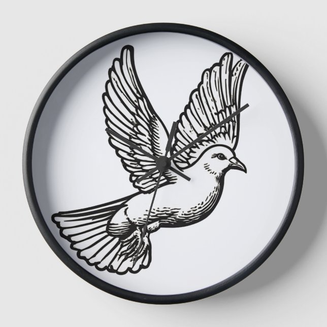 Chrisitan Dove Wall Clock (Front)